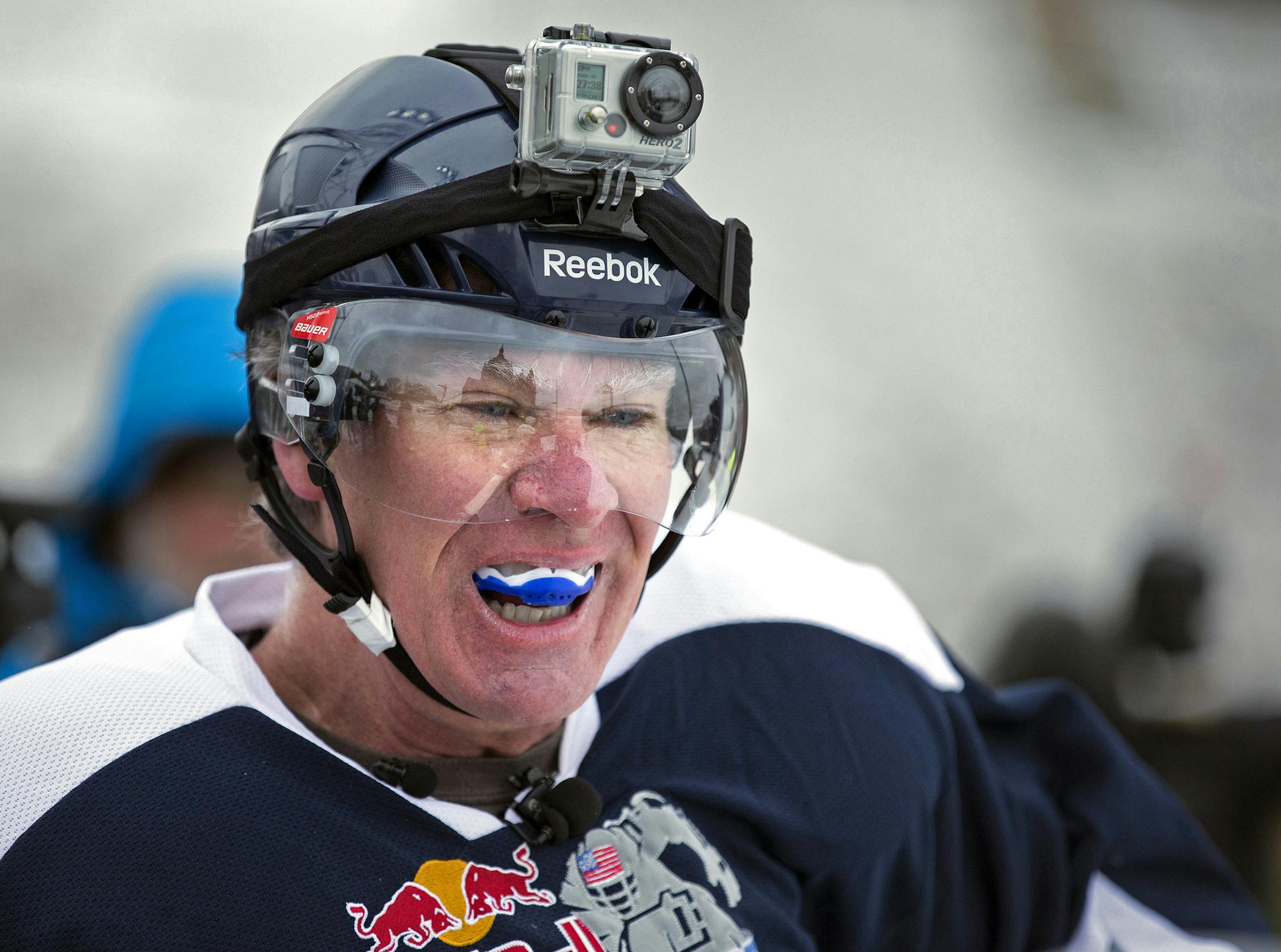 St. Paul Mayor Chris Coleman skates down a section of the Red Bull Crashed Ice course in St. Paul, Minn., Wednesday, Jan. 21, 2015.(AP Photo/Star Tribune, Leila Navidi) MANDATORY CREDIT; ST. PAUL PIONEER PRESS OUT; MAGS OUT; TWIN CITIES LOCAL TELEVISION OUT ORG XMIT: MIN2015012117155256