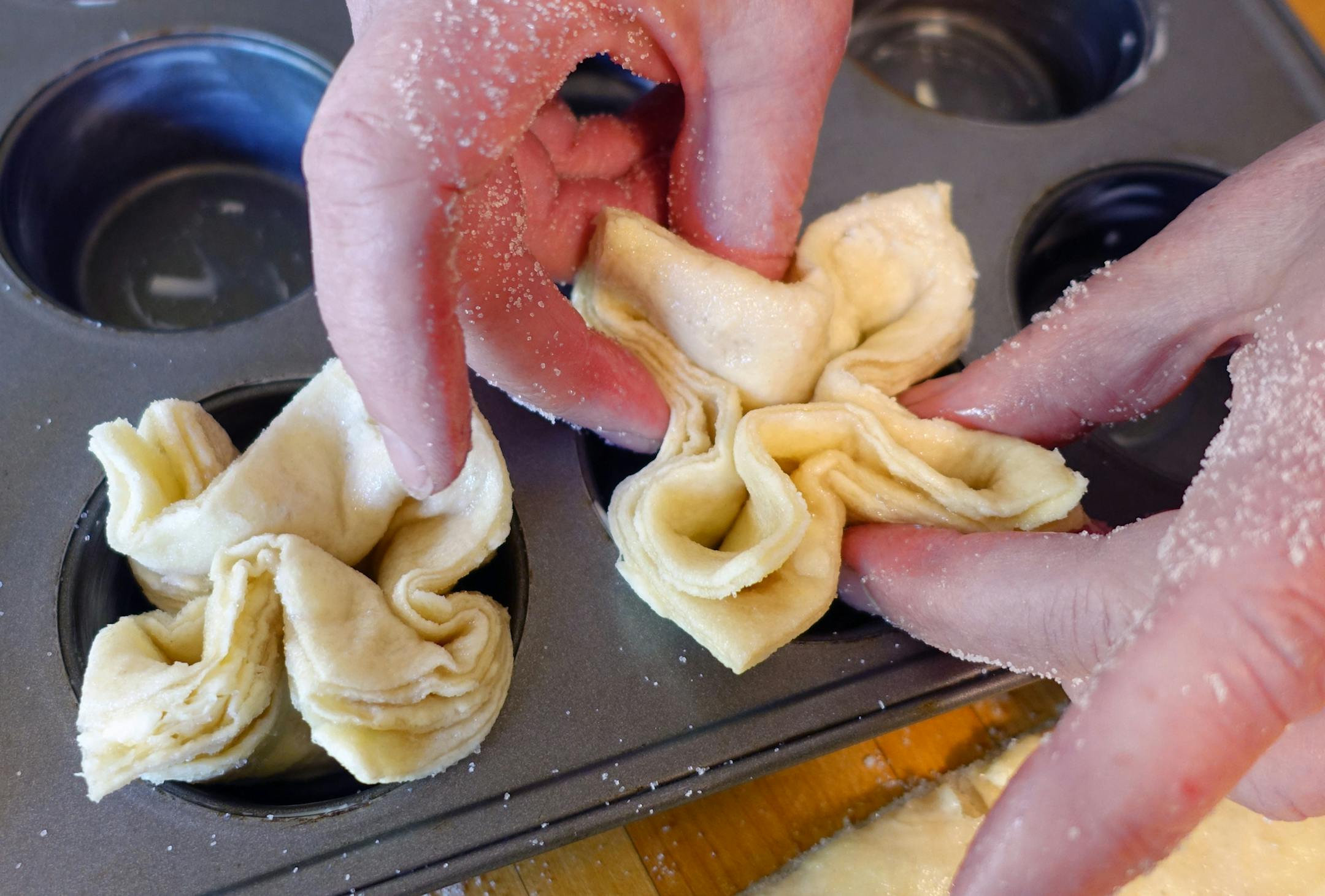Baking Central does Kouign Amann, a pastry that seems like a lot of steps -- but it's really just one step sone several times. And the results are worth it. Saxo #: 626287
