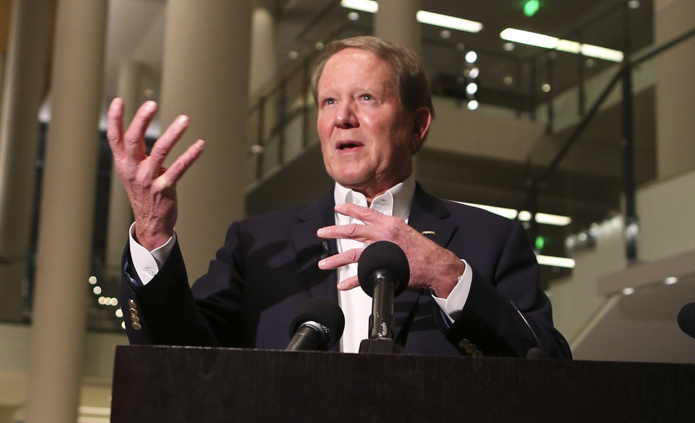 Minnesota Orchestra board negotiator Doug Kelley spoke at Orchestra Hall to the media about the announcement of a contract agreement with the musicians of the orchestra on Tuesday, January 14, 2014, in Minneapolis, Minn. ] RENEE JONES SCHNEIDER &#x2022; reneejones@startribune.com