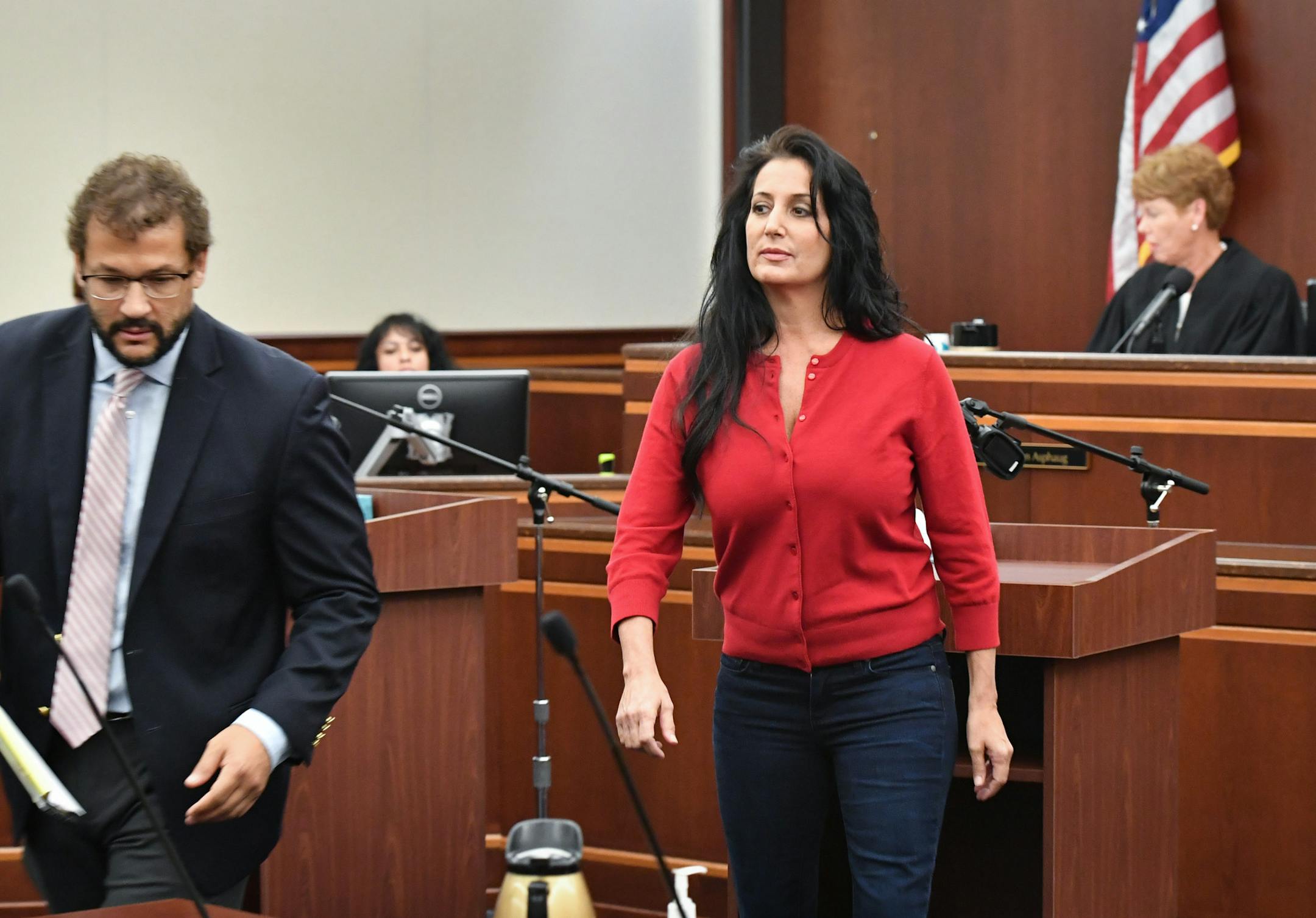 Sandra Grazzini-Rucki was ordered to surrender to the court after her sentencing. She was with her attorney Stephen Grigsby, behind her is Judge Karen Asphaug. ] GLEN STUBBE * gstubbe@startribune.com Wednesday, September 21, 2016 Sentencing for Sandra Grazzini-Rucki, who was found guilty in Dakota County in July for hiding her two teenage daughters for more than two years during a bitter custody battle.
