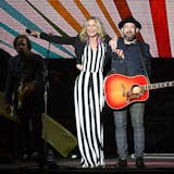 Sugarland's Jennifer Nettles and Kristian Bush performed Friday night at the Grandstand.