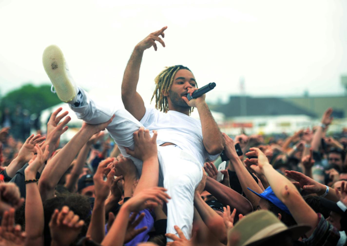 AK of Clockword Indigo cut loose during Soundset 2015, the festival's last year in its Canterbury Park location. / Mark Vancleve, Star Tribune