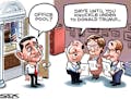 Sack cartoon: Paul Ryan and Donald Trump