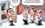 Sack cartoon: Paul Ryan and Donald Trump