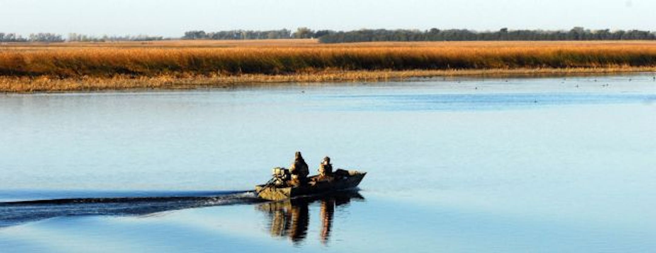 Non-resident waterfowlers in South Dakota often can be distinguished from resident duck and goose hunters because visiting hunters from Minnesota and other states often bring boats with them, whereas South Dakotans don't hunt as often using watercraft.