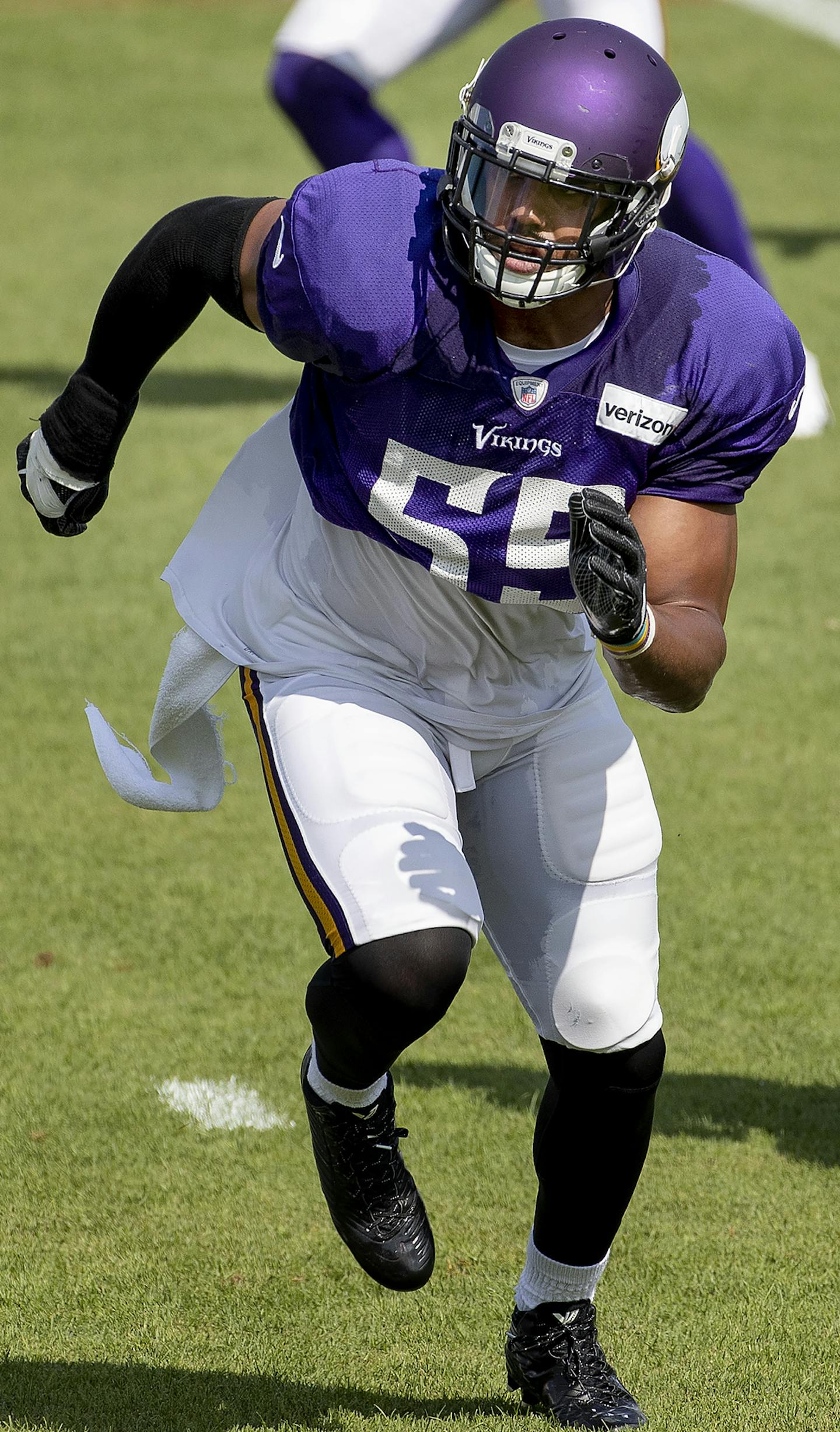 Minnesota Vikings linebacker Anthony Barr (55). ] CARLOS GONZALEZ &#xef; cgonzalez@startribune.com &#xf1; July 30, 2018, Eagan, MN, Twin Cities Orthopedics Performance Center, Minnesota Vikings Training Camp,