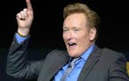 EXCLUSIVE - Conan O'Brien participates in a discussion at "The Rise of the Cerebral Comedy: A Conversation with Bob Newhart" presented Tuesday, Aug. 8