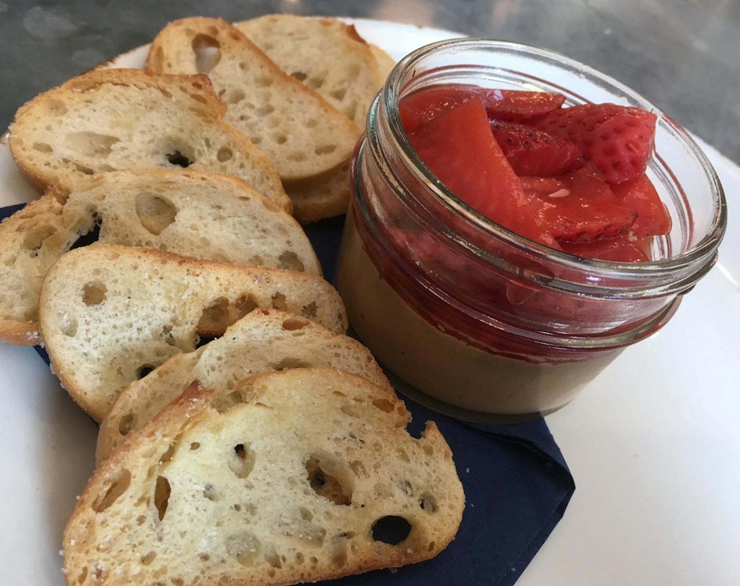 The terrine, foie gras with preserved berries, at Parlour in St. Paul. Photo by Rick Nelson