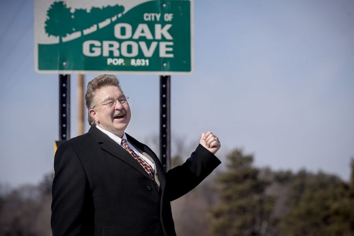 Oak Grove Mayor Mark Korin gave a tour of the area that is at the center of a zoning dispute, Thursday, March 16, 2017 in Oak Grove, MN.