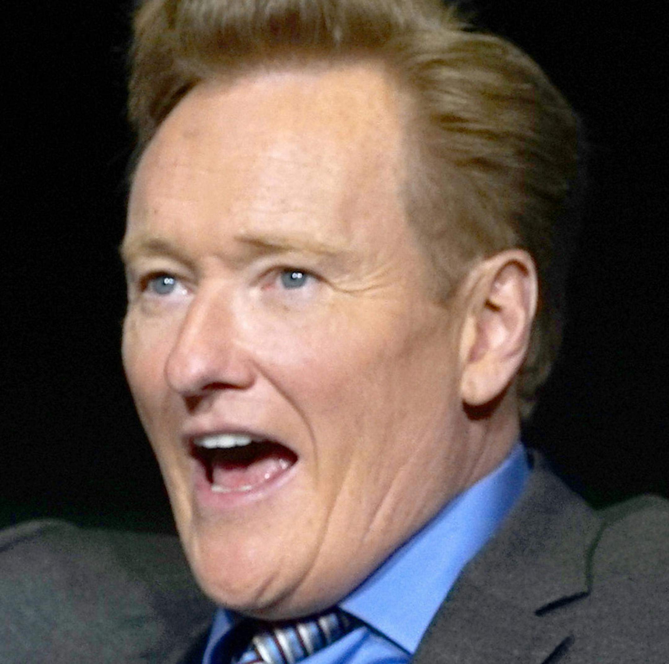 EXCLUSIVE - Conan O'Brien participates in a discussion at "The Rise of the Cerebral Comedy: A Conversation with Bob Newhart" presented Tuesday, Aug. 8, 2017, at the Television Academy's Wolf Theater at the Saban Media Center in North Hollywood, Calif. (Photo by Vince Bucci/Invision for the Television Academy/AP Images) ORG XMIT: INVL