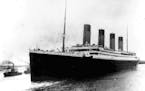 FILE - In this Wednesday, April 10, 1912 file photo, the British passenger liner Titanic leaves Southampton, England on her maiden voyage. During the 