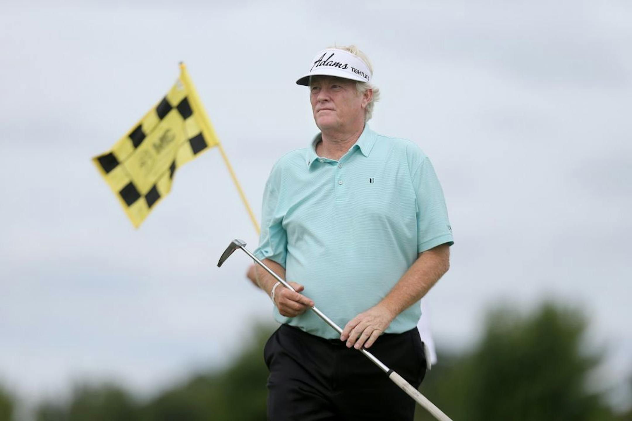 Mark Wiebe made his way off the 16th hole during the opening round of the 3M Championship, Friday, August 2, 2013 in Blaine, MN. (ELIZABETH FLORES/STAR TRIBUNE) ELIZABETH FLORES � eflores@startribune.com