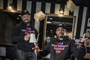 Dogwood Coffee founder Dan Anderson, left, helped Houston White with his efforts to launch The Get Down Coffee Co. in north Minneapolis.
