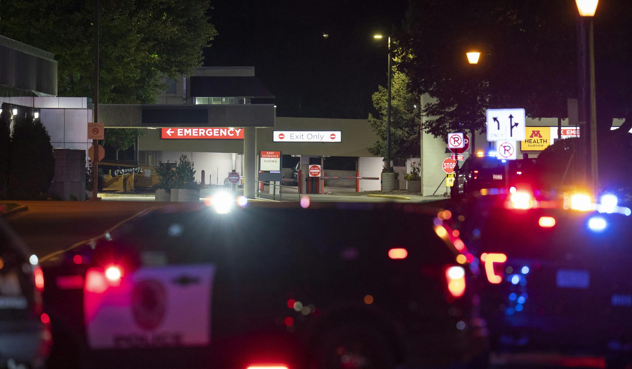 The scene at the M Health Fairview Southdale Hospital in a view from W. 66th St. ] JEFF WHEELER • jeff.wheeler@startribune.com A doctor was reportedly shot in a parking garage on the campus of M Health Fairview Southdale Hospital Monday night, September 14, 2020 in Edina.
