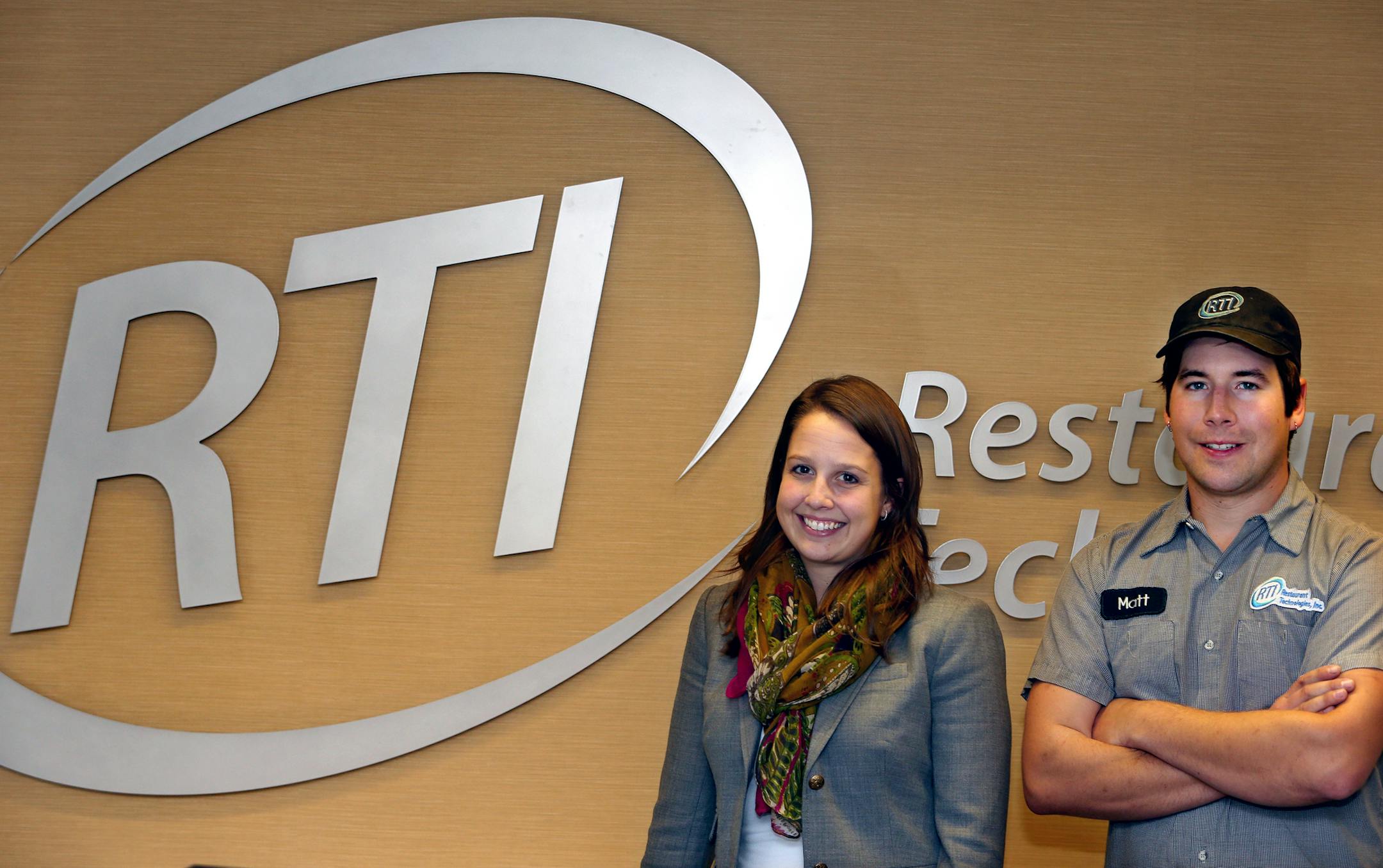 Service Technician Matt Bartusek and Rebecca Sansone, a Customer Experience specialist of Restaurant Technoligies, Inc. in Mendota Heights, MN on October 29, 2013. ] JOELKOYAMA&#x201a;&#xc4;&#xa2;joel koyama@startribune