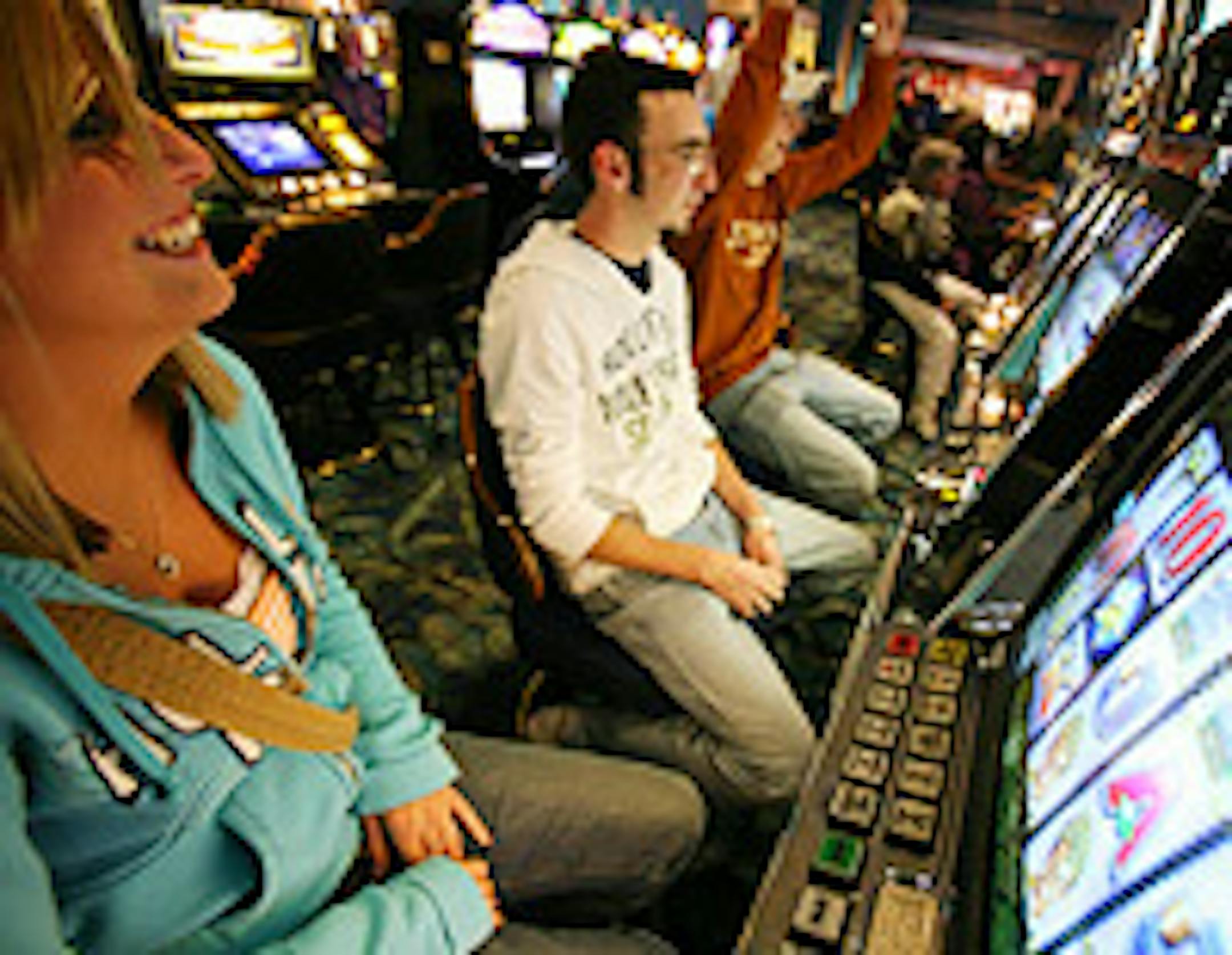 Noelle Keicker, 19, and Dominic Sobaszkiewicz, 20, at Treasure Island Resort and Casino