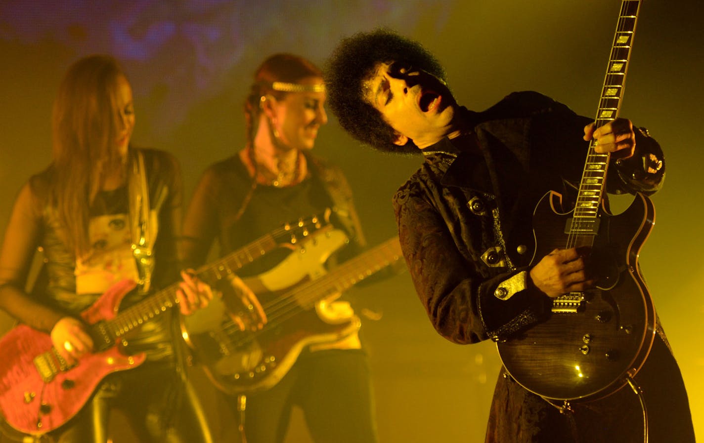 Arpil 15, 2013: Prince and 3rdEyeGirl perform at Vogue Theatre in Vancouver, Canada.