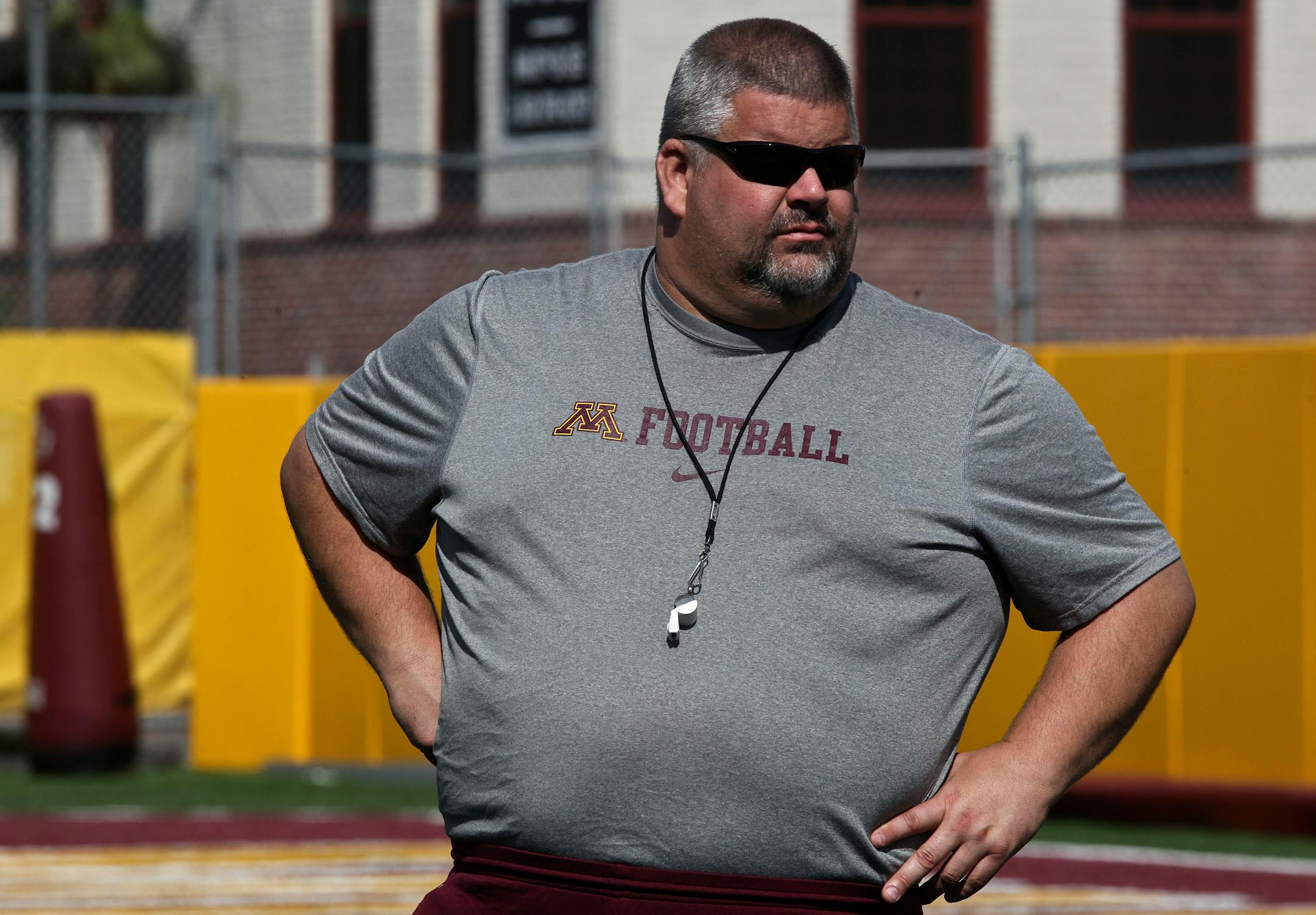 Gophers offensive coordinator Matt Limegrover