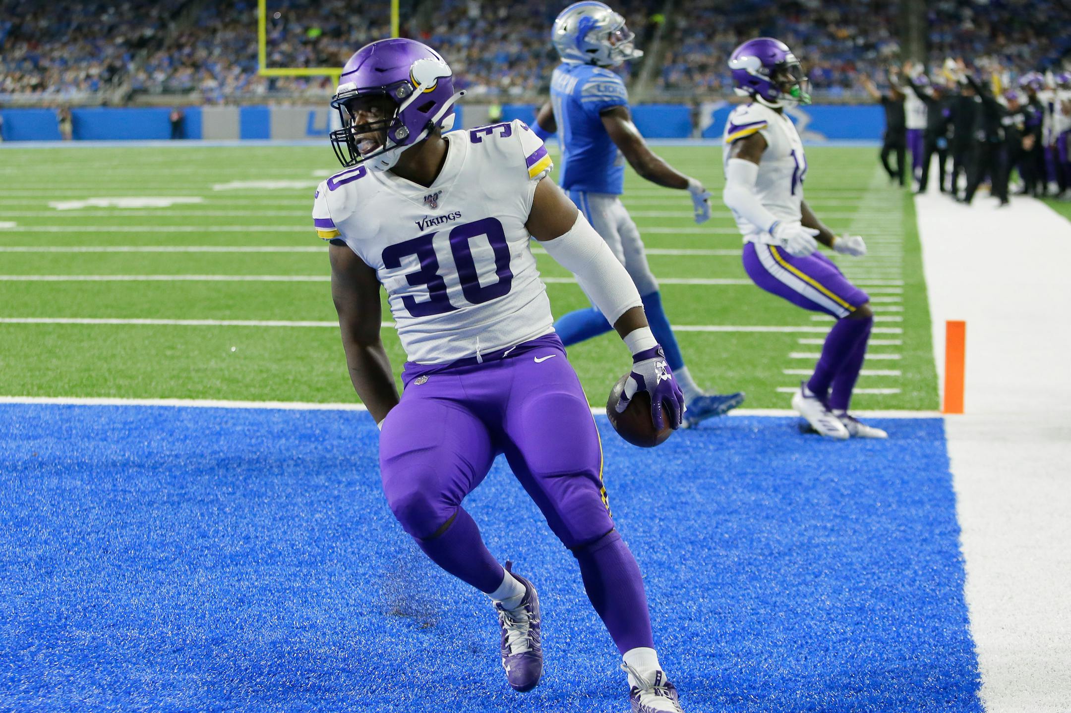 Vikings fullback C.J. Ham scored his second career touchdown on Sunday. After playing 18% of offensive snaps in 2017 and 13% last year, he's up to 35% in 2019.