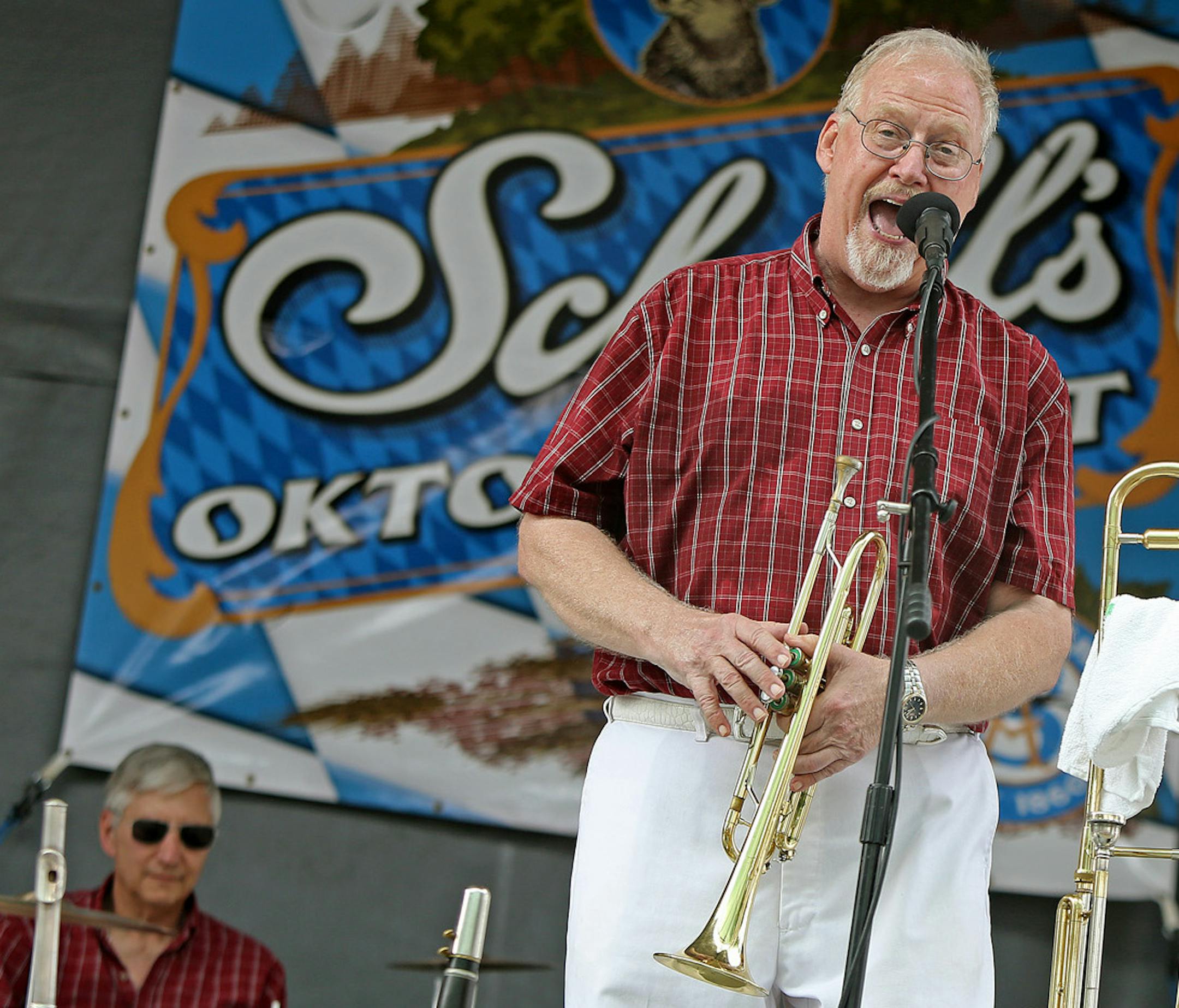 Members of The Barbary Coast Dixieland Show Band performed on the Heritage Center Stage at the Minnesota State Fair, Tuesday, August 27, 2013 in Falcon Heights, MN. After nearly 50 years and changing priorities, the State Fair's Heritage Square, tucked in a sleepy corner wrapped in nostalgia, is going to be overtaken as a transit hub. (ELIZABETH FLORES/STAR TRIBUNE) ELIZABETH FLORES &#x2022; eflores@startribune.com