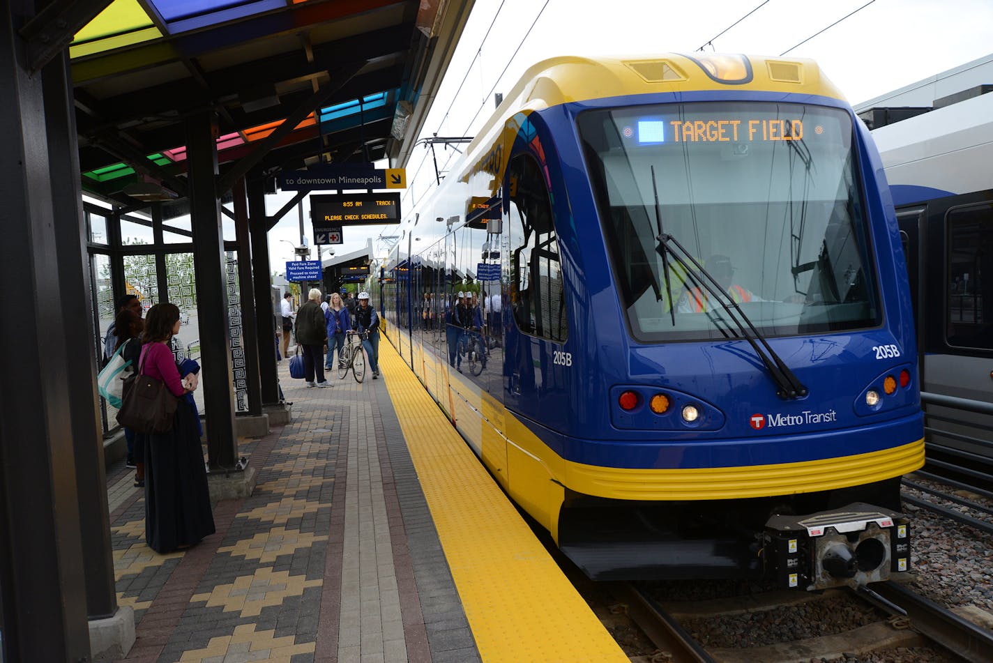 A Richfield man died after he was struck by a Blue Line train at 35th Street and Hiawatha on Monday.