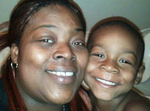 Marsha Mayes with her son Terrell Mayes Jr., who was killed by a stray bullet on the block in December 2011.