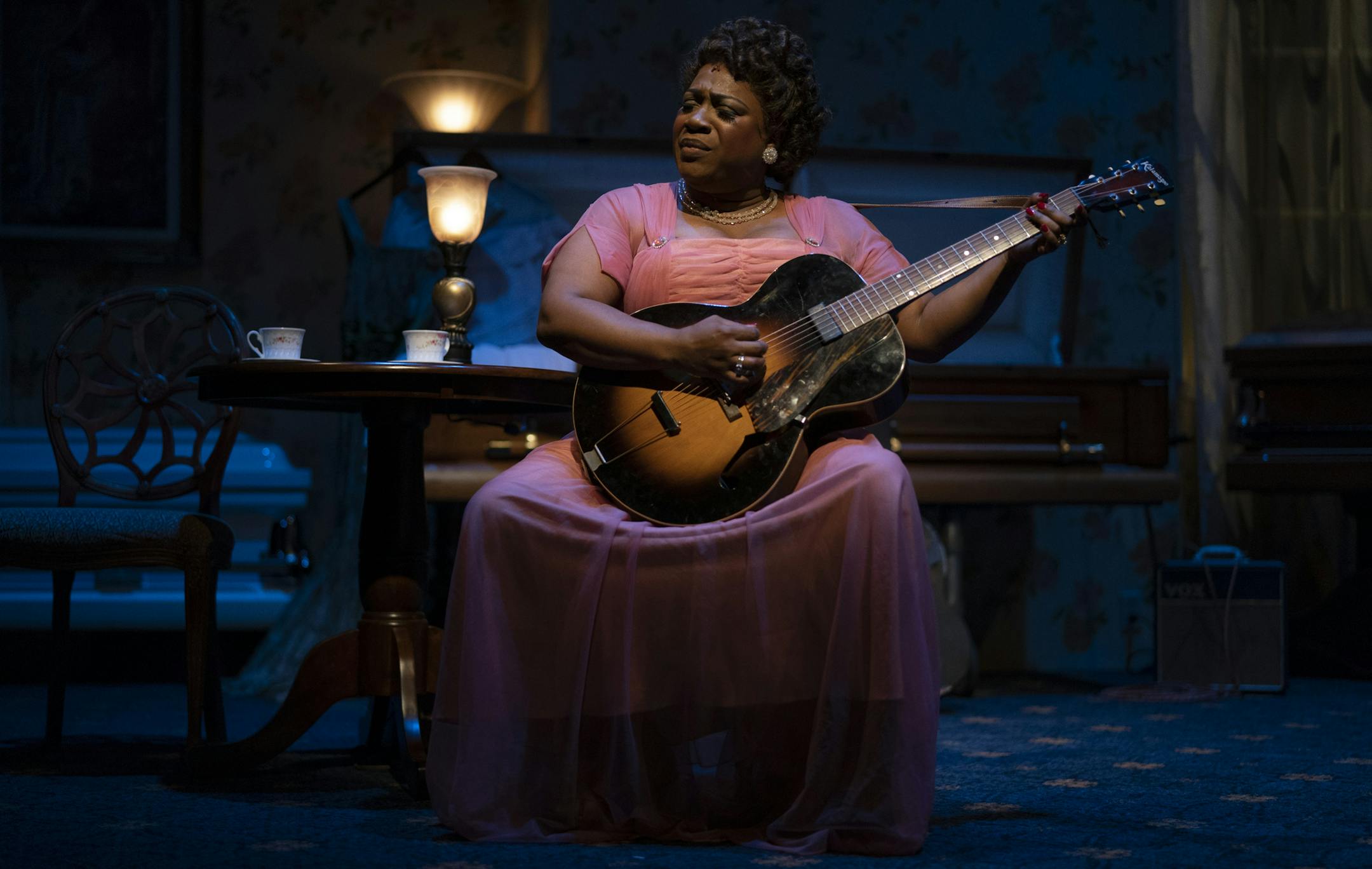 Jamecia Bennett learned to play guitar for her role as Rosetta Tharpe in "Marie and Rosetta" at Park Square Theatre in St. Paul.