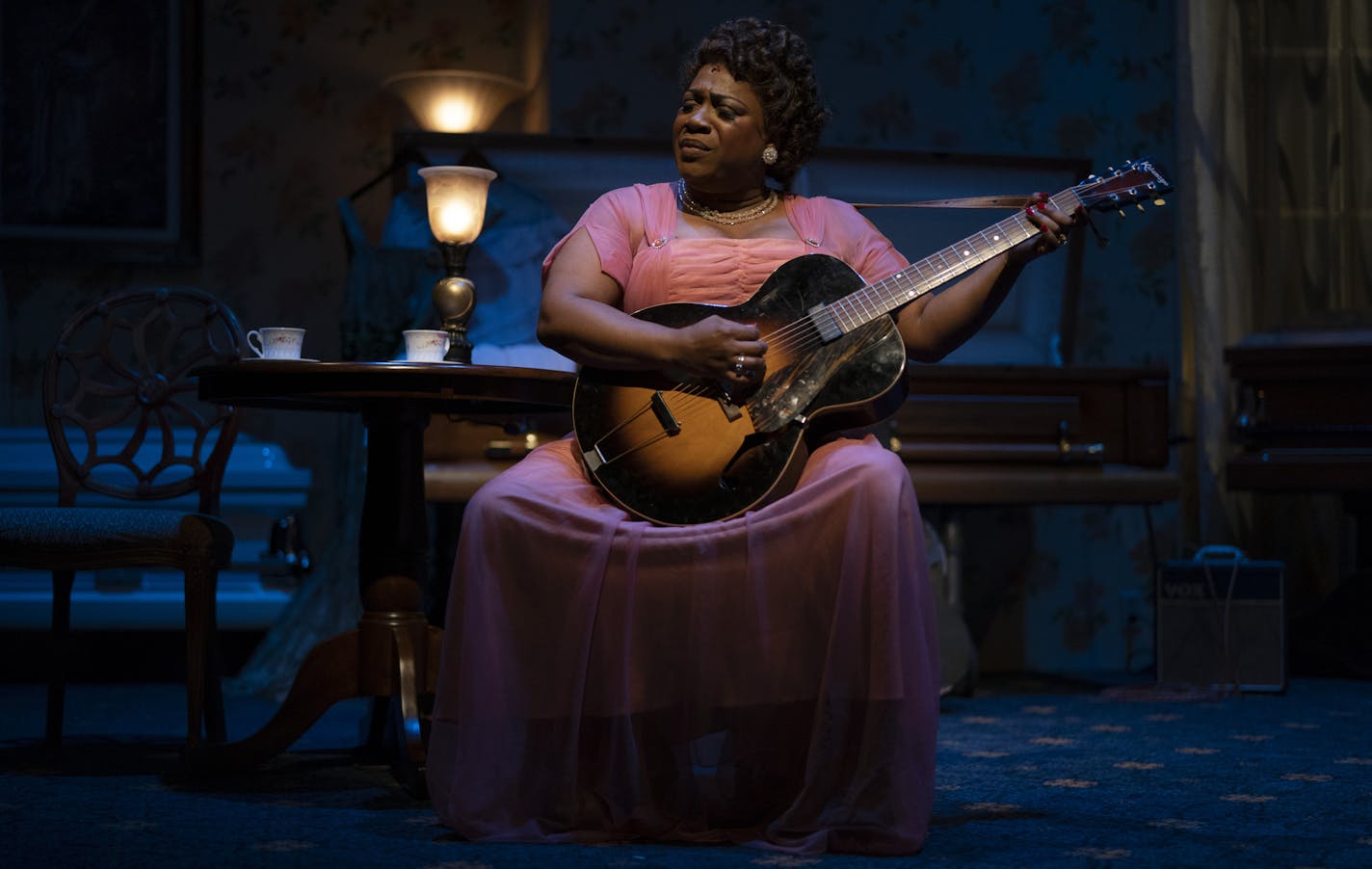 Jamecia Bennett learned to play guitar for her role as Rosetta Tharpe in "Marie and Rosetta" at Park Square Theatre in St. Paul.