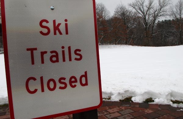 Washington County closed ski trails at Lake Elmo Regional Park last week in hopes of building a smooth, compact base for future snowfalls. Skiing popu