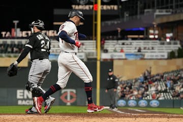 Carlos Correa scored a run for the Twins on Wednesday night at Target Field.