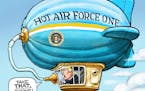 Sack cartoon: Trump to Air Force One …