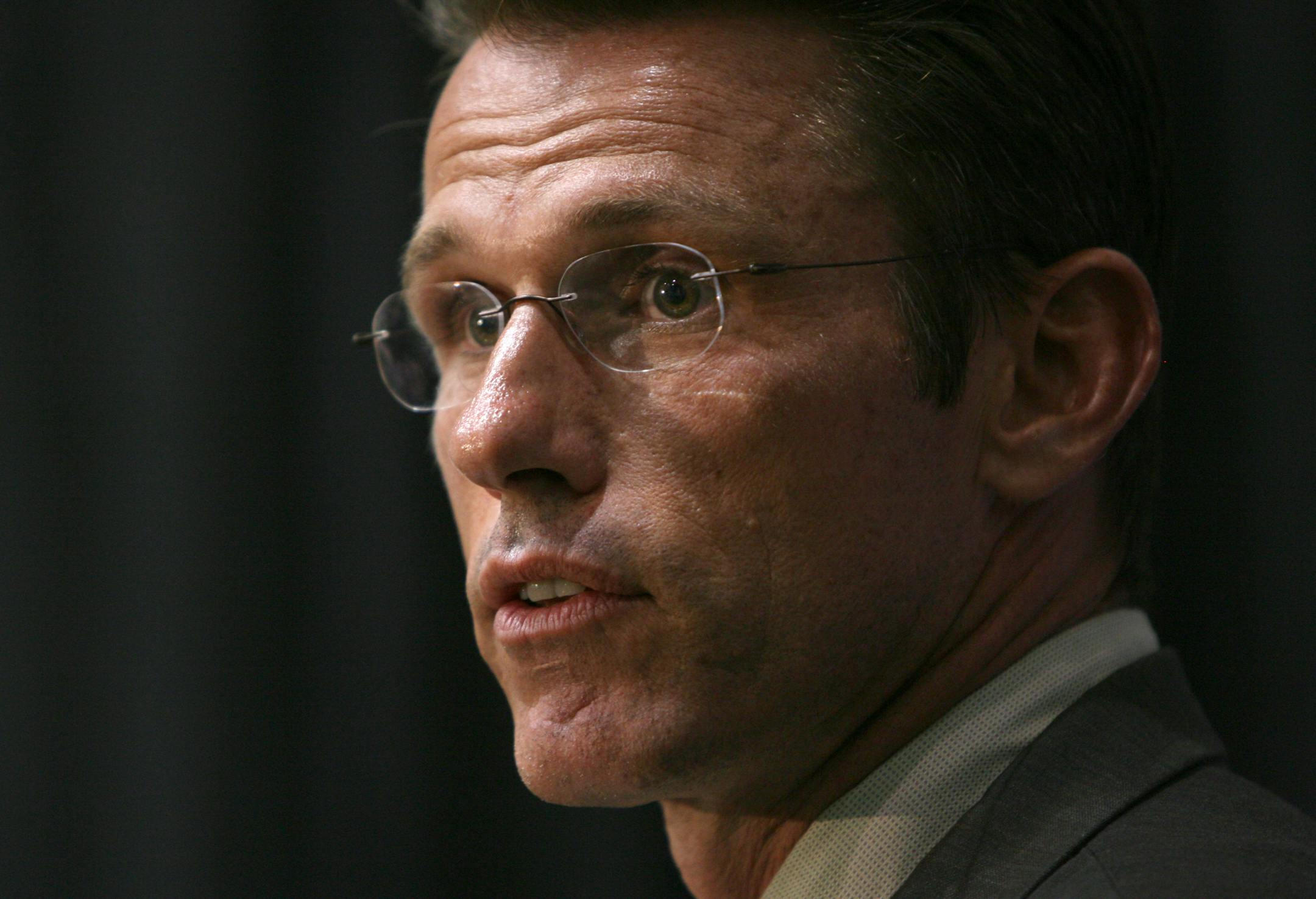 Rick Spielman during his introductory news conference Tuesday afternoon.