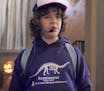 Dustin, played by Gaten Matarazzo, wearing a 1980s-era Science Museum of Minnesota sweatshirt in an episode of "Stranger Things." The second season wa