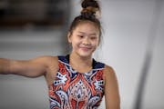 Suni Lee, shown in September 2019, trains at Midwest Gymnastics Center.