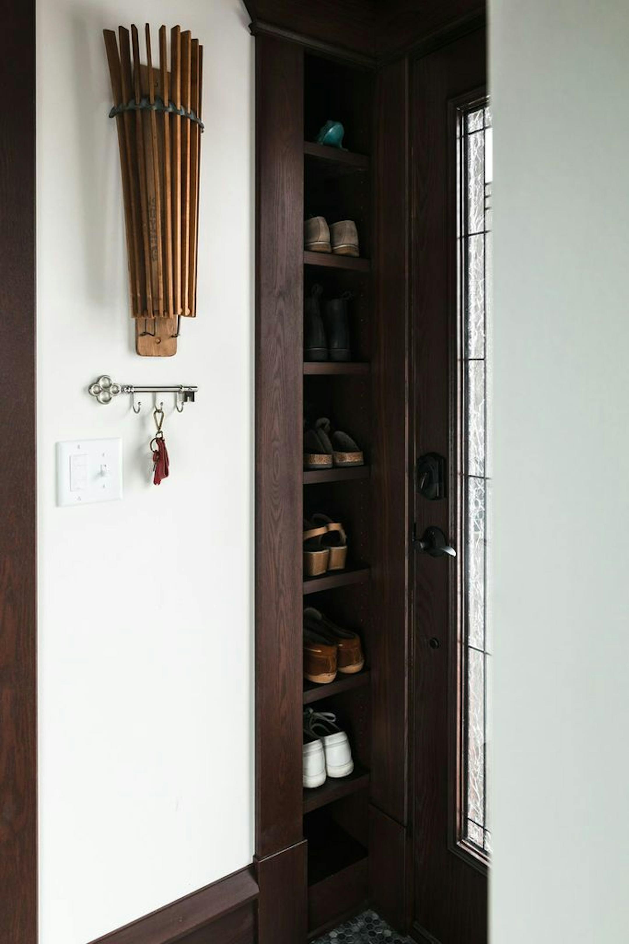 Built-in storage in the mudroom.