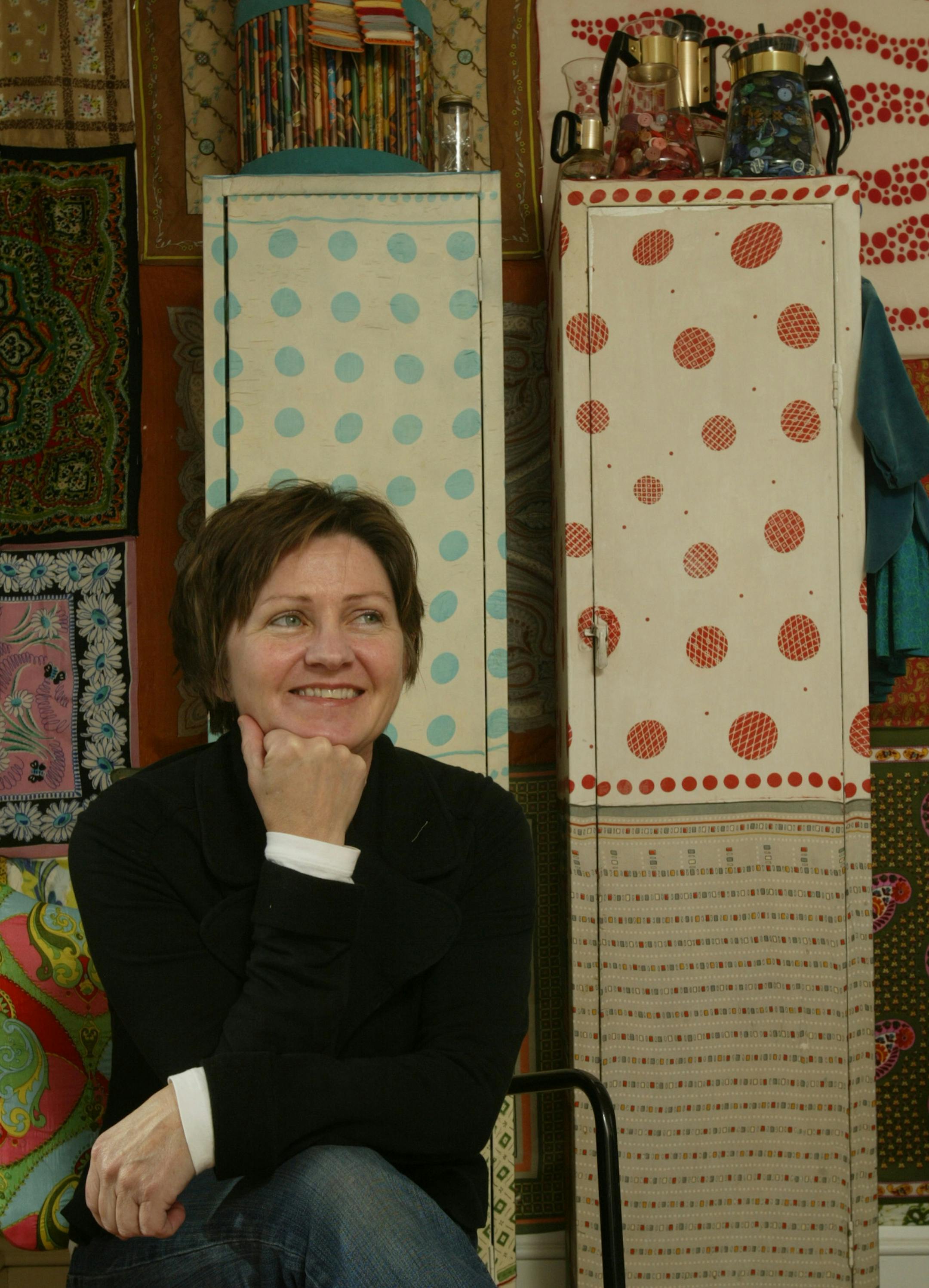 Sandy Stone is a found objects crafter.