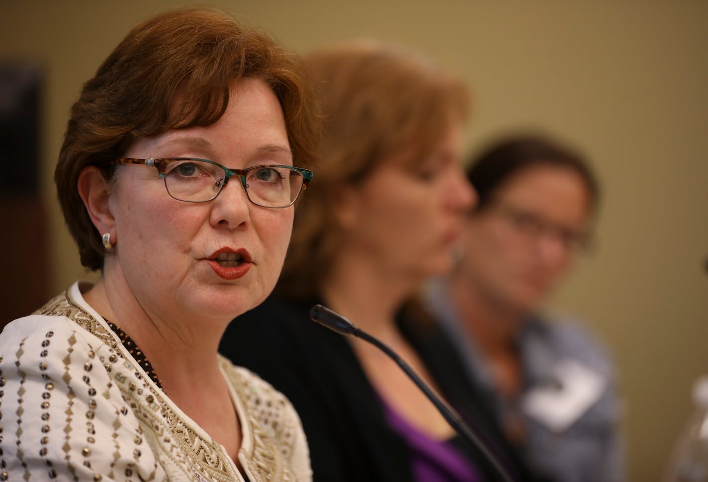 Former Richfield Mayor Debbie Goettel, currently a Hennepin County Commissioner, spoke to the work session about assistance the county can offer to the City of Richfield. ] JEFF WHEELER • jeff.wheeler@startribune.com