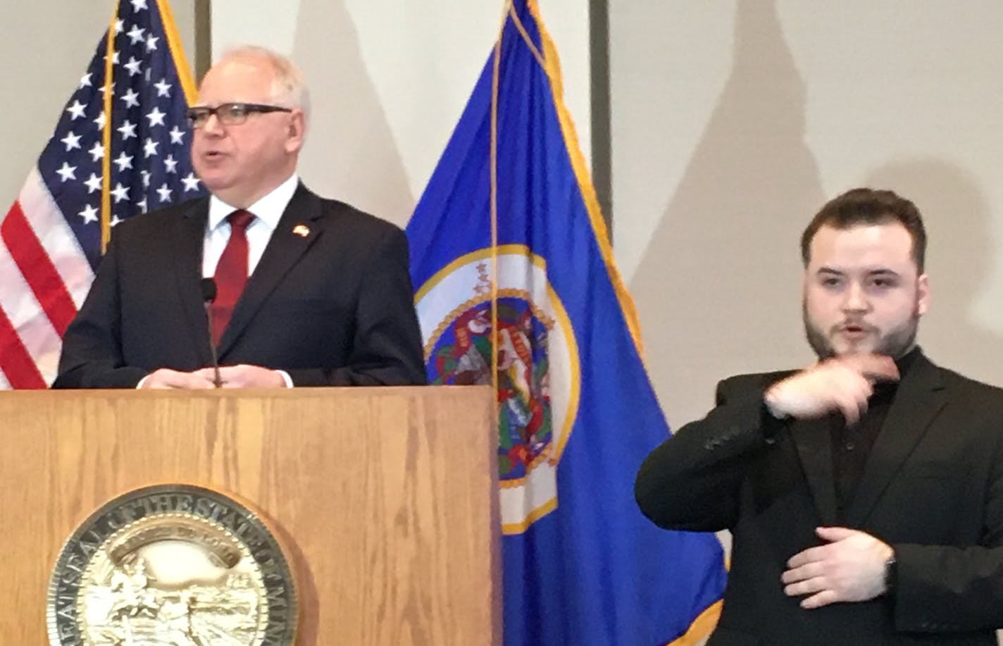 Gov. Tim Walz announced Sunday that all of Minnesota's K-12 schools will be closed for eight school days starting Wednesday to try to slow the spread of COVID-19 during a press conference Sunday.