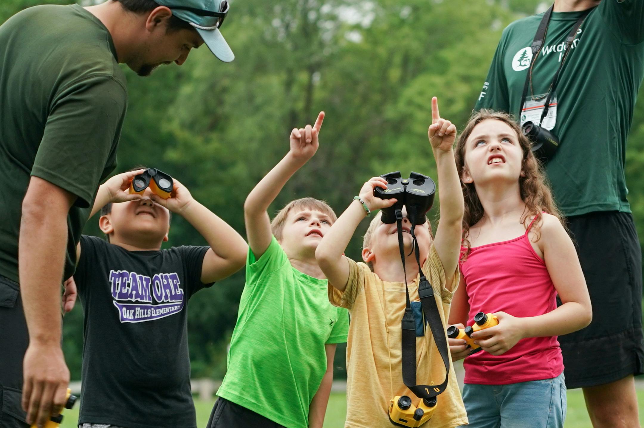 This group of first and second graders were on a nature scavenger hunt, part of Lakeville's summer "Launch into Learning" program. L to R are kids Kevin Garcia, Raymond Steinhouse, Easton Sheppard and Lillian Dicresce. ] GLEN STUBBE • glen.stubbe@startribune.com Wednesday, July 17, 2019 Elementary students participating in Lakeville's summer "Launch into Learning" program spent the morning doing outdoor activities at Casperson Park. The program, open to students who need extra academic he