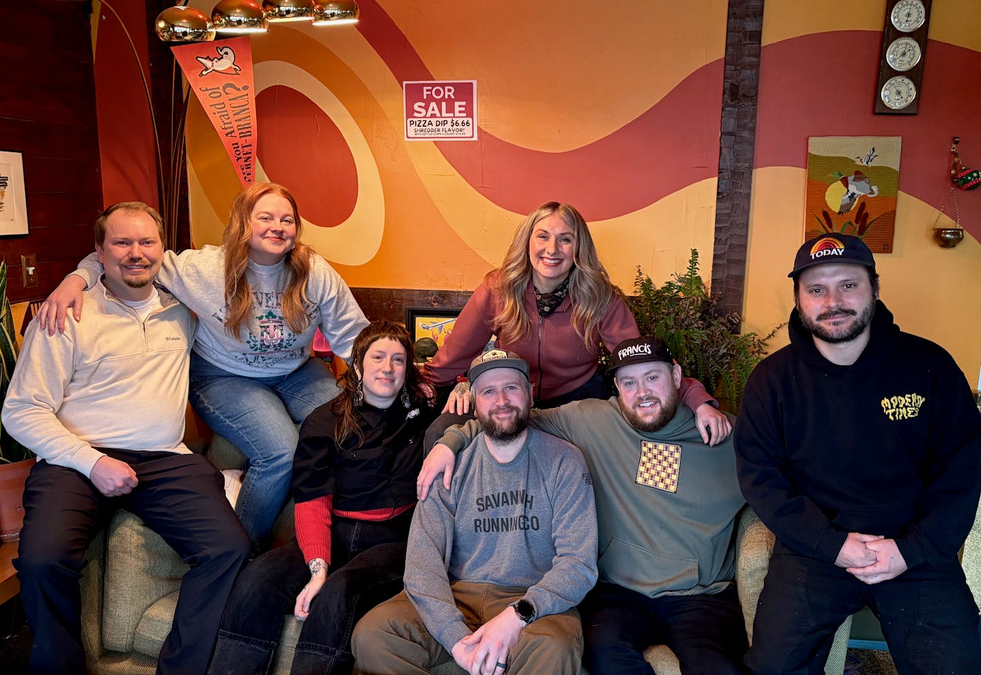 Wrecktangle's management team photographed inside their Lyn/Lake Minneapolis restaurant.