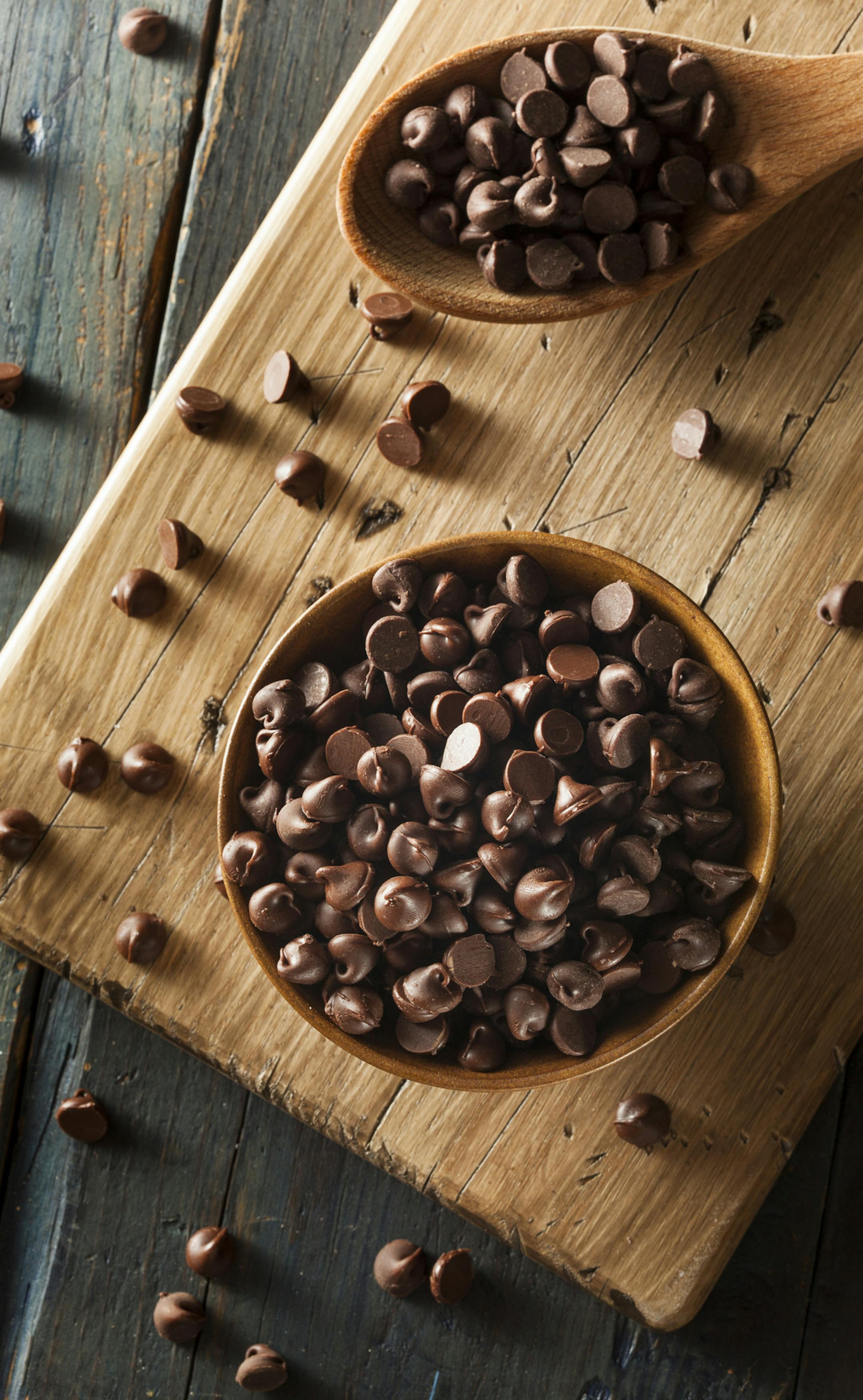 Organic Dark Chocolate Chips Ready for Baking