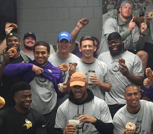Donut Club photo from Sept. 24 from certified head athletic trainer Eric Sugarman's twitter account.