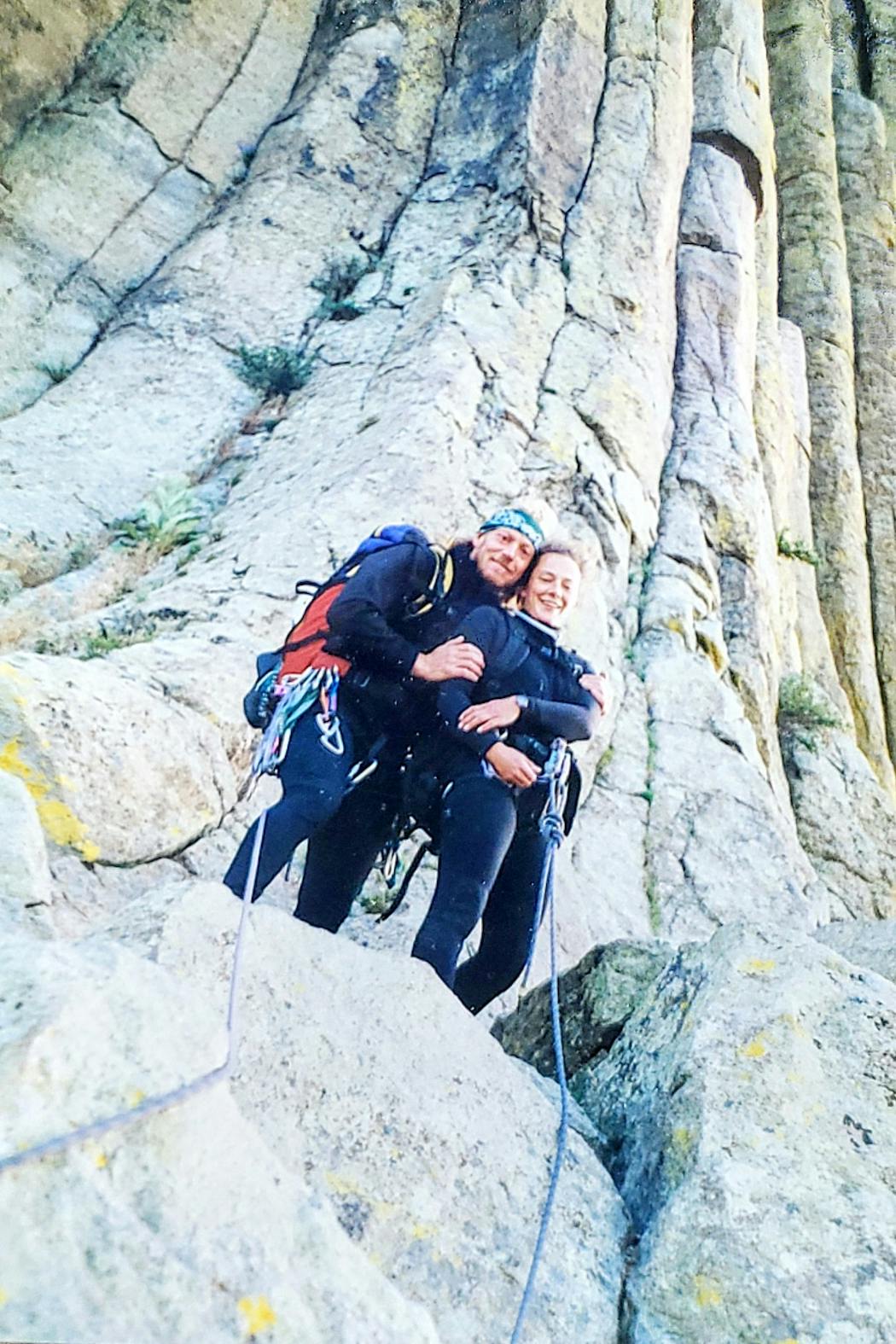 Pat Mackin and Jeanine Brudenell on one of their many climbing adventures together.