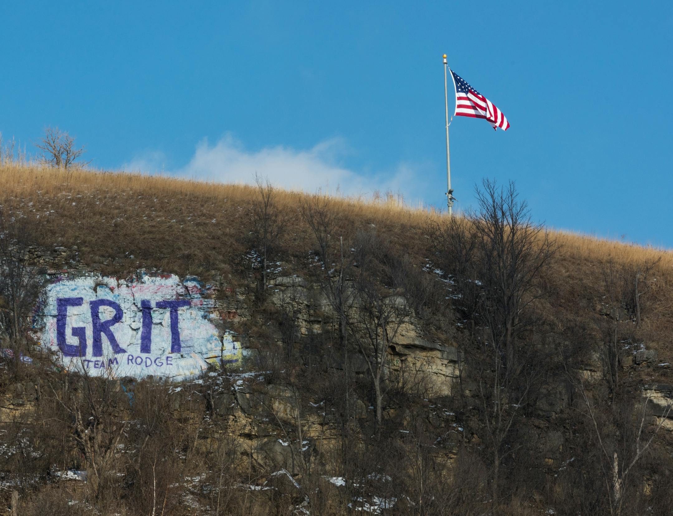 Barn Bluff has served as a kind of public bulletin board for decades in Red Wing, but a survey found that half of the town's residents thinks it shouldn't be tolerated. The City Council is considering whether to put the divisive issue to the voters in a referendum.