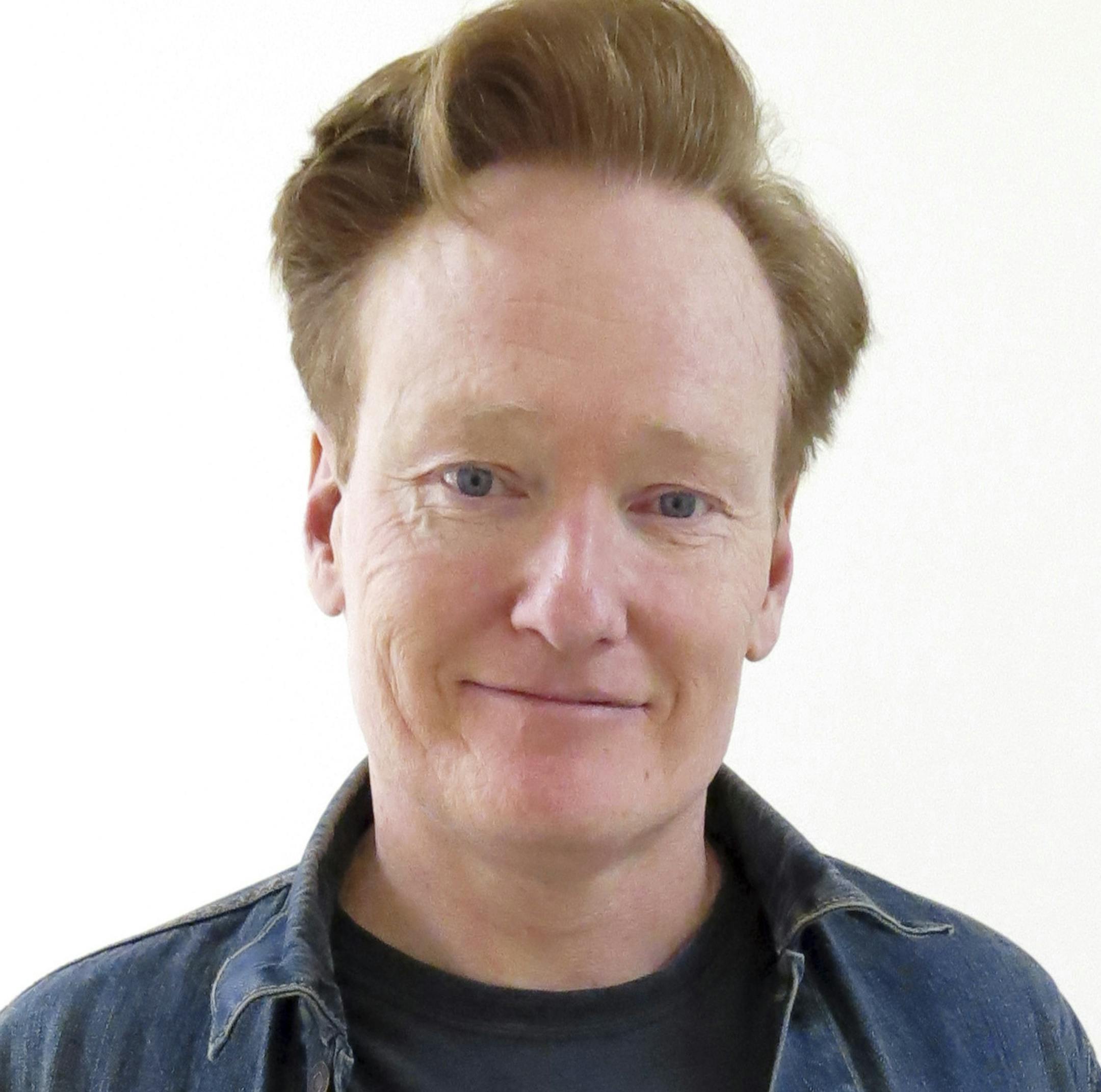 U.S. comedian Conan OíBrien poses for a portrait in his dressing room during the shooting of a special episode of his program ìConan,î in Mexico City, Tuesday, Feb. 21, 2017. The episode will premiere on March 1. O'Brien said that he wanted to show Mexico and its people in a good light. (AP Photo/Berenice Bautista)