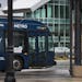 A bus at MVTA bus station on Cedar Avenue on Wednesday, November 18, 2015, in Apple Valley, Minn. ] RENEE JONES SCHNEIDER &#x2022; reneejones@startrib