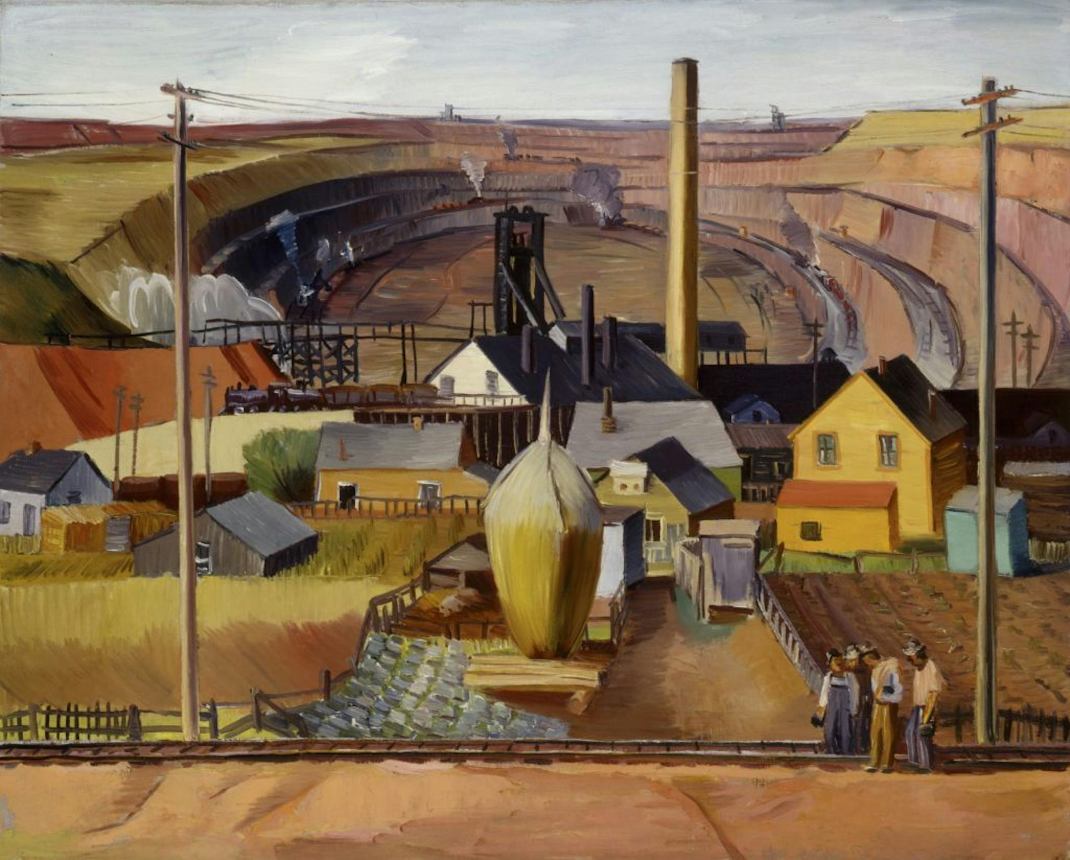 E. Dewey Albinson
"Northern Minnesota Mine," 1934, oil on canvas
Smithsonian American Art Museum
Transfer from the U.S. Department of Labor part of "1934: A New Deal for Artists" at the Minnesota History Center