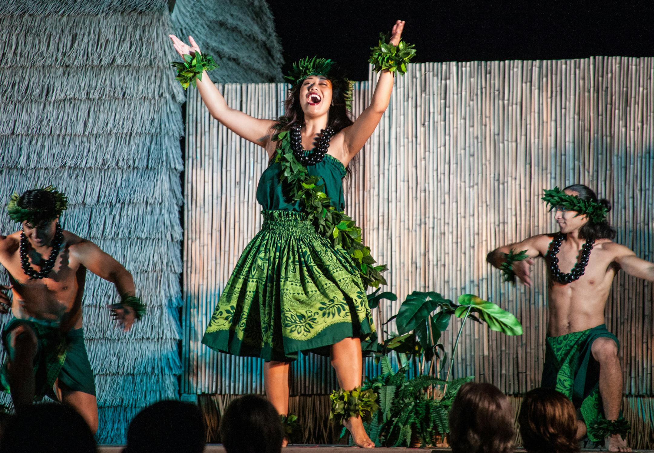 Polynesian cultural dances are the theme of the award-winning dinner show at the Island Breeze Luau, at the Courtyard King Kamehameha Kona Beach Hotel, Big Island, Hawaii. (Steve Haggerty/TNS)