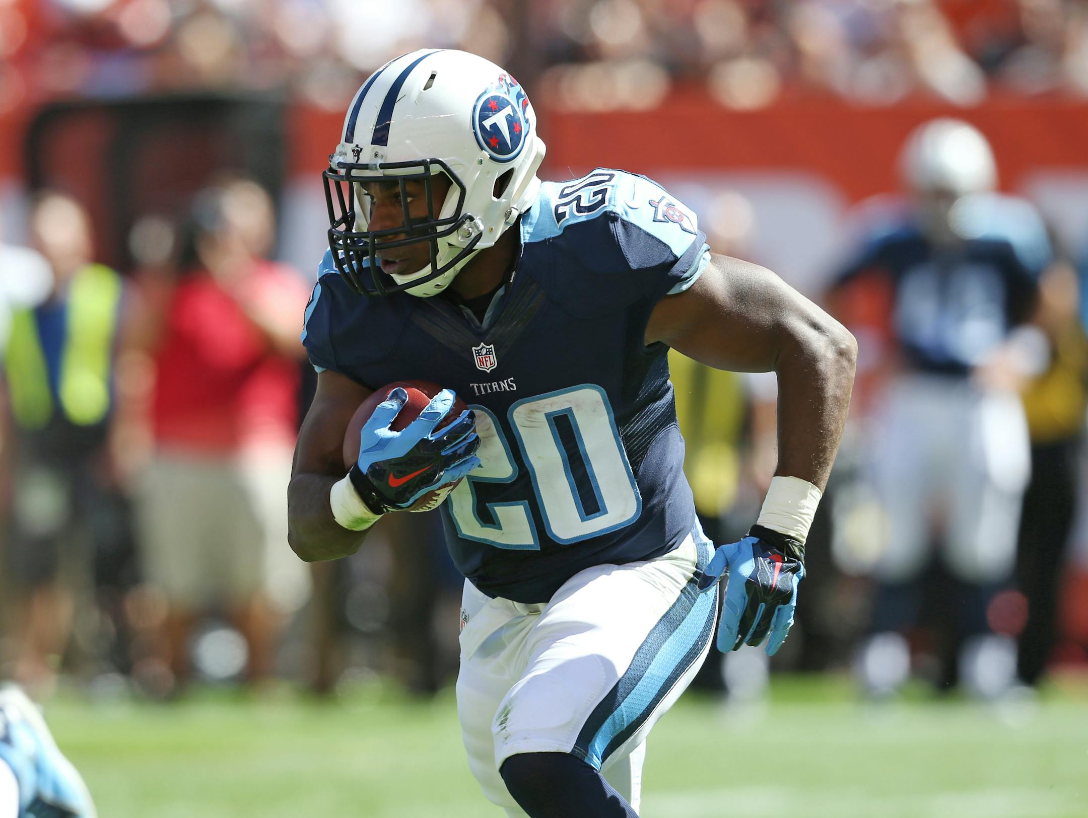 Titans running back Bishop Sankey, against the Cleveland Browns during a game in 2015.