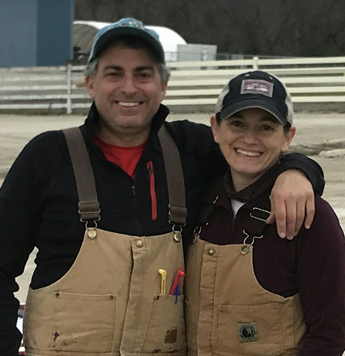 The family that works a CWD check station together, stays together. Here husband and wife, Dr. Lou Cornicelli, a wildlife researcher, and Dr.Larissa Minicucci, a veterinarian and professor at the U, prepared to extract lymph nodes from southeast Minnesota deer for CWD testing. Minicucci died in November of colon cancer,.